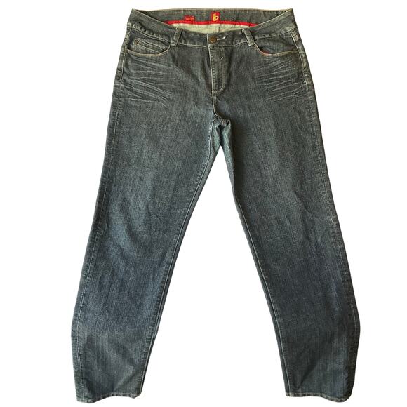 SASSON Women Skinny Leg Shuffle Jeans size 16 Blue Mid Rise Stretch - Picture 1 of 12